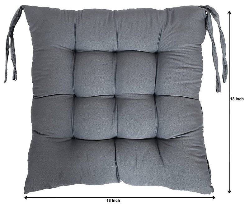 MITULSquare Chair PadSeat CushionCar Seat PadOffice Chair PadStool CushionCotton Chair Pad 40X40 CM Square Gray 6 - Image 4