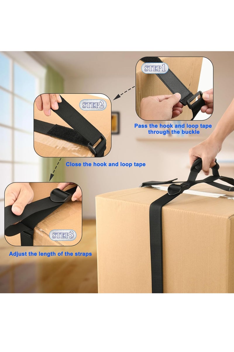 Cross-Style Carrying Strap with Handle, Handheld Belt for Safely Moving and Lifting Heavy Boxes, Adjustable Belt - Image 4