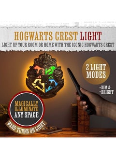 Paladone Paladone - Harry Potter - Hogwarts Crest - Lamp with Control Wands Black  - Image 4