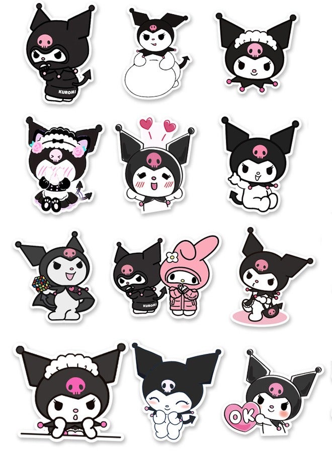 50-Piece Sanrio Kurumi Laptop Skateboarding Luggage Cup Mobile Phone Case Decoration Waterproof Stickers - Image 4