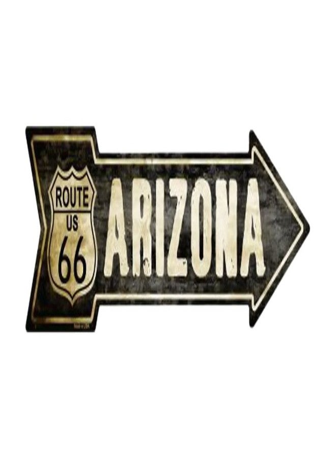 SMART BLONDE Vintage Route 66 Arizona Novelty Metal Arrow Sign A-127