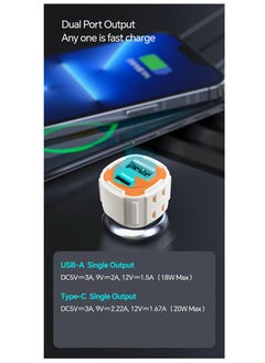 Faster 20W Dual Port Fast Car Charger - Car Mobile Charger with USB-C and USB-A Ports - Built-in Safety Features, Stable Charging in Bumpy Conditions - Fast Charging Compatible with iPhone Android  - Image 3