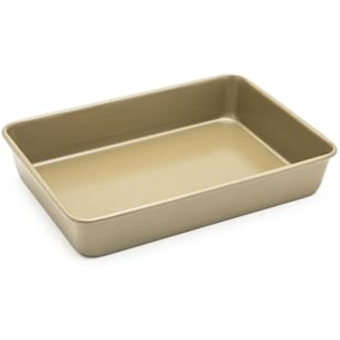 بيرجنر صينية تحميص مستطيلة من الفولاذ الكربوني Bakeright Pro بطول 35 سم × عرض 25 سم × ارتفاع 6 سم، لون بني فاتح - Image 1