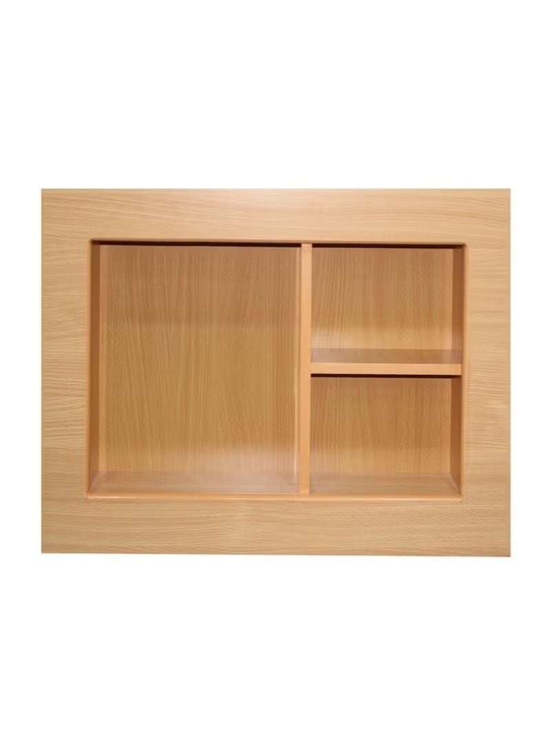 Window AC cover shelf with rear thermal insulation to cover the AC vent; air conditioner cover with a sturdy 18mm thick wooden frame. - Image 1