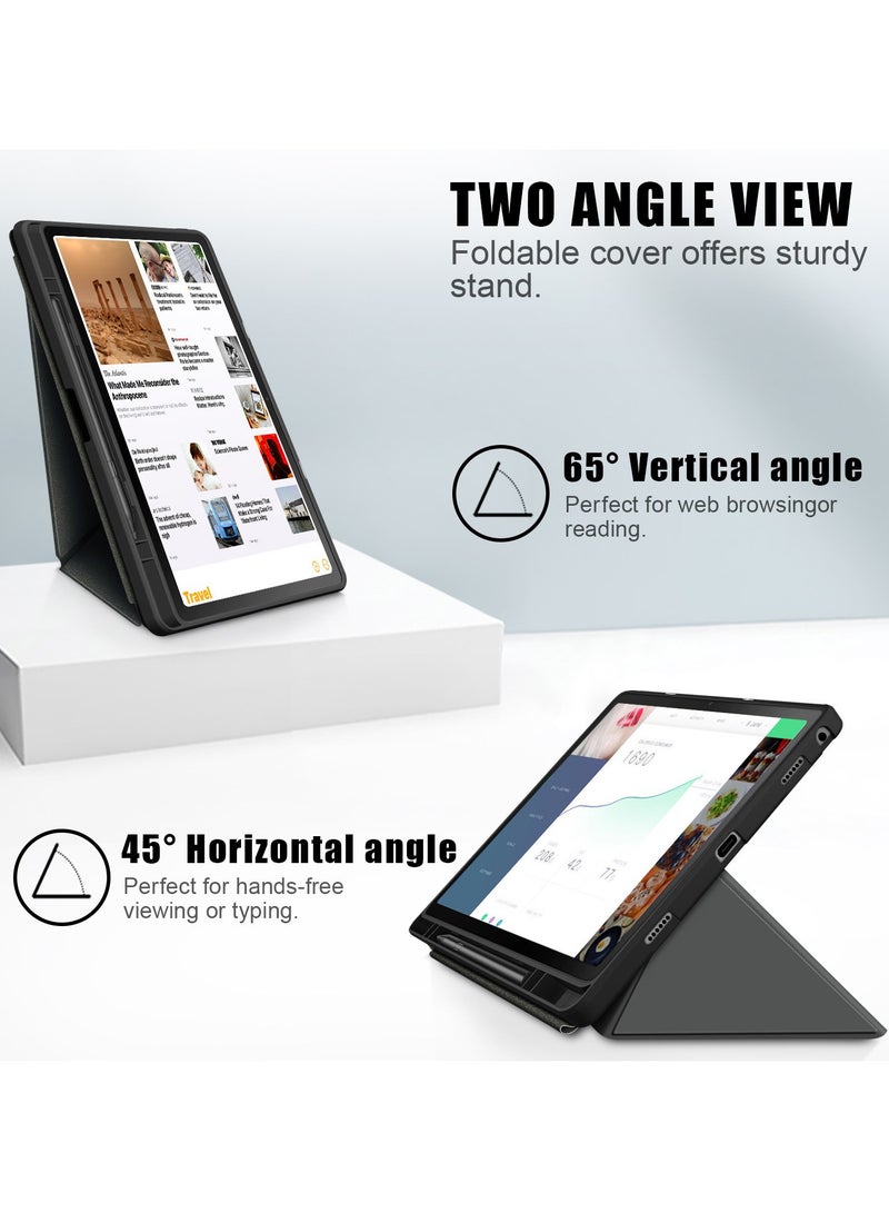Compatible with Lenovo M10 plus Tablet Case, Slim Stand PC Hard Back Case Protection Smart Case, Multi-View Folio Case Auto Sleep/Wake - Image 2