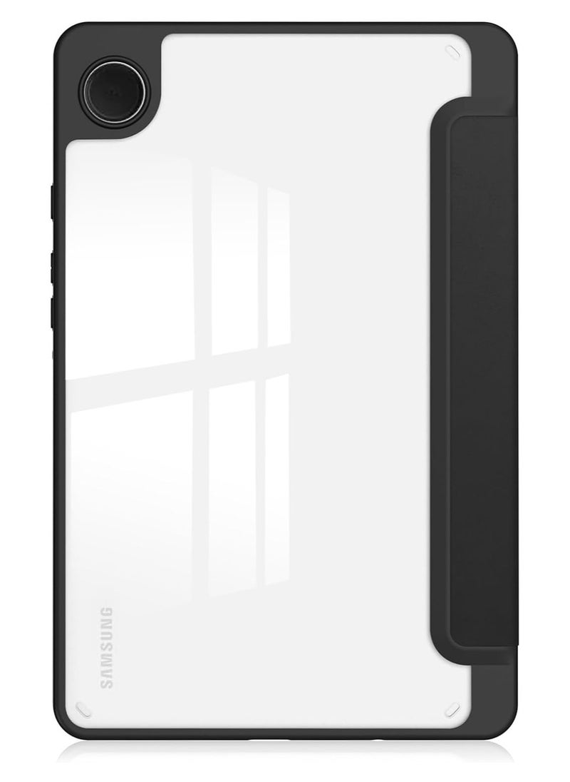 Generic - Case for amsung Galaxy Tab A9 8.7 inch SM-X110 / SM-X115 , Hybrid Slim Case Cover Shockproof Cover with Clear Transparent Back Shell(Black) - Image 1