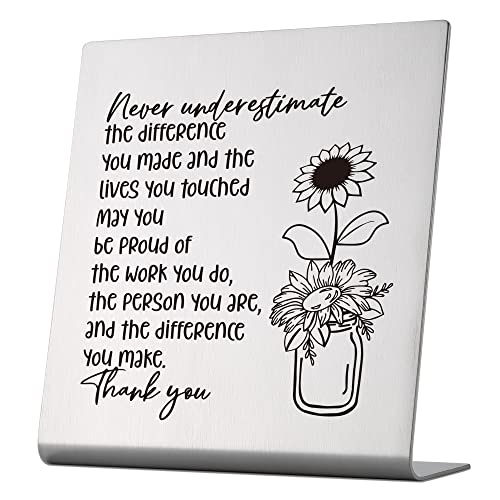 WINOESHE Thank You Gift for Women, Coworker, Friends, Teacher, Retirement Gifts for Coworker, Women, Desk Table Shelf Sign Decor, Inspirational Office Gift for Colleague Leaving Job - Image 1