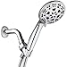 AquaDance AquaDance Giant 5" 6-Setting All Chrome High Pressure Hand Held Shower Head with Hose for Ultimate Shower Spa!  - Image 2