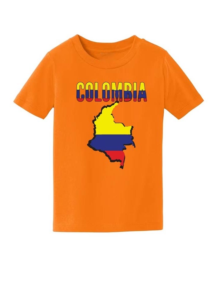 Colombia Kids Girls Tshirt - Round Neck Short Sleeve Cotton T-Shirt - Perfect for Young Colombian Explorer - Great Gift for Travelers  - Image 4