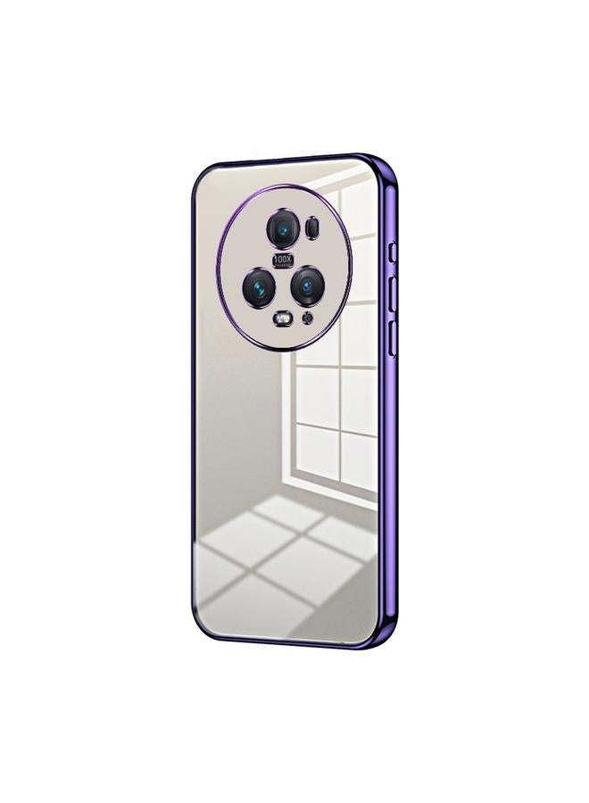 S-TOP Case For Honor Magic5 Pro Transparent Plating Fine Hole Phone Case - Image 1