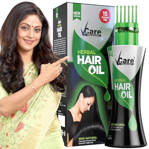 Vcare New Improved Herbal Hair Oil with Wonder Cap - 100ml - Image 1