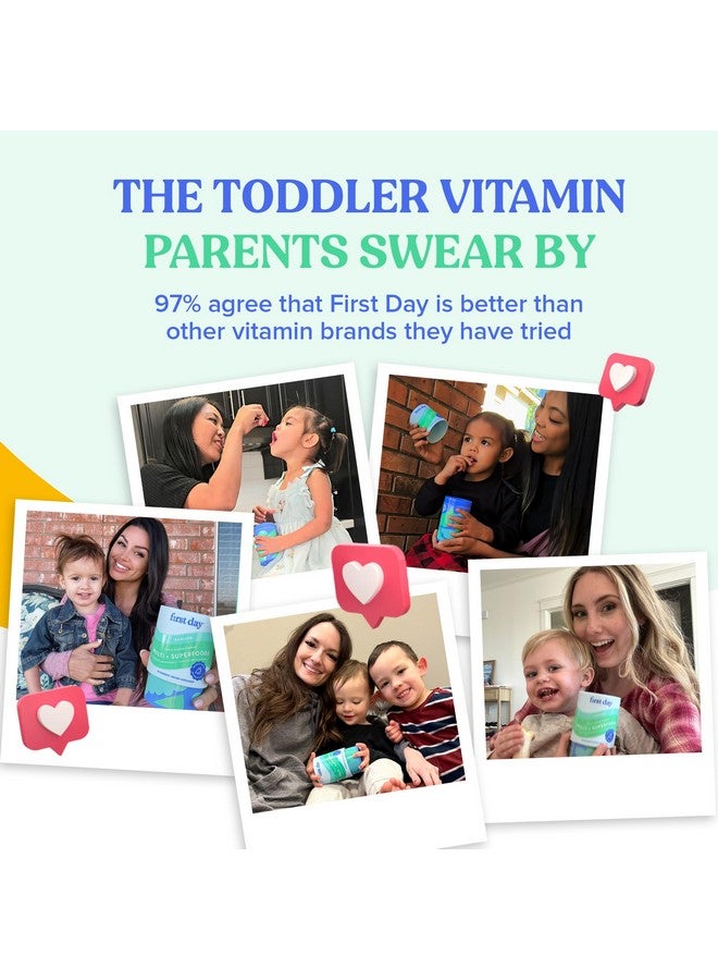 FIRST DAY Toddler Multivitamins Gummies for Kids & Toddlers Ages 2-3, Delicious Strawberry & Orange Toddler Vitamins Multivitamin with Choline, Vitamins A C D3 B1 B2 B6 B12 K2 Folate - 30 Day Supply - Image 3
