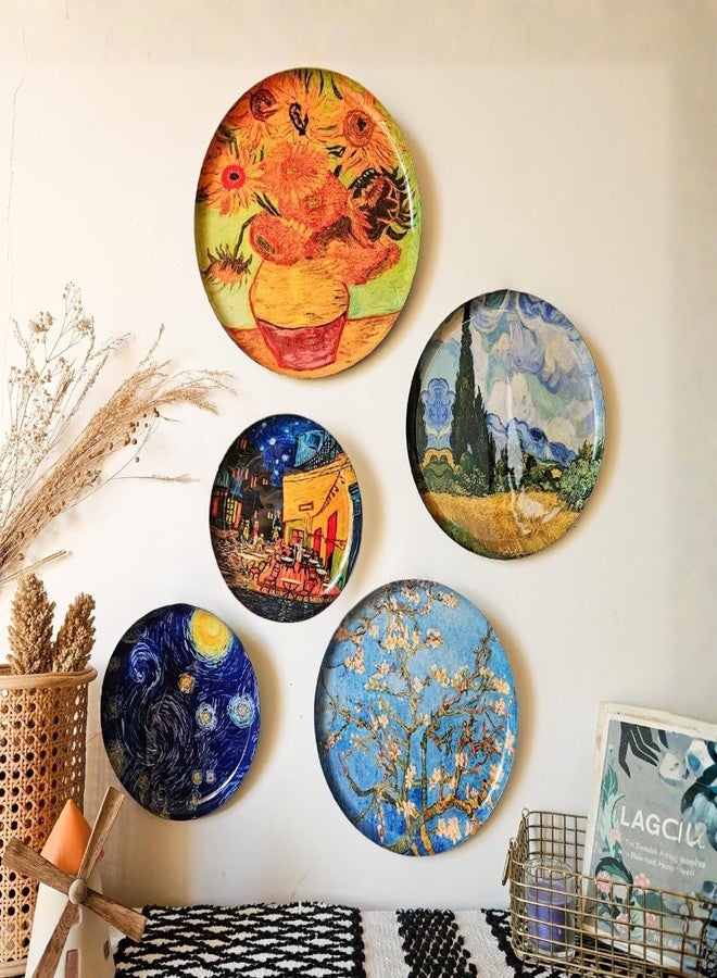RITUALISTIC Van Gogh Wall Plates- Set of 5 |Home Decor | Painting | Divine | Intricate Designs |Valentine's day gifts - Image 1