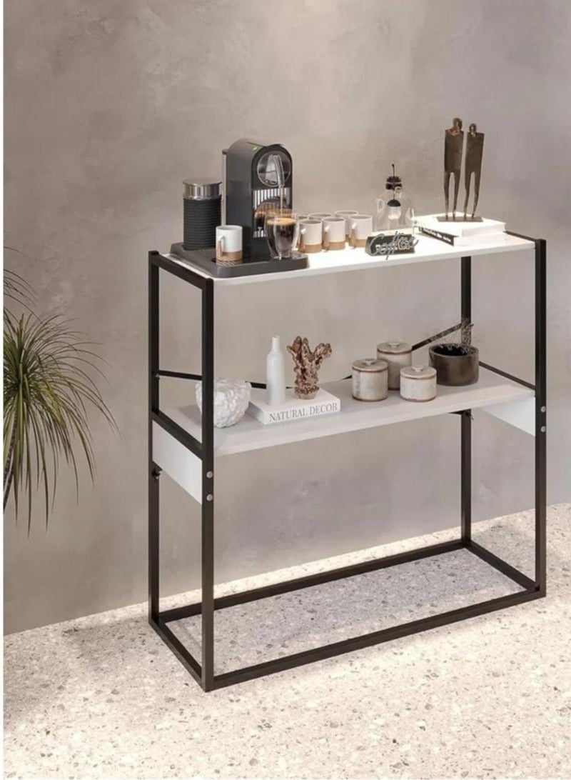 إكسبرت طاولة ركن القهوة، طاولة كونسول للمدخل وغرفة المعيشة ، ترتيب وتنيظم احتياجاتك، طاولة قهوة جانبية،   أبيض، خشبEI-306 - Image 3