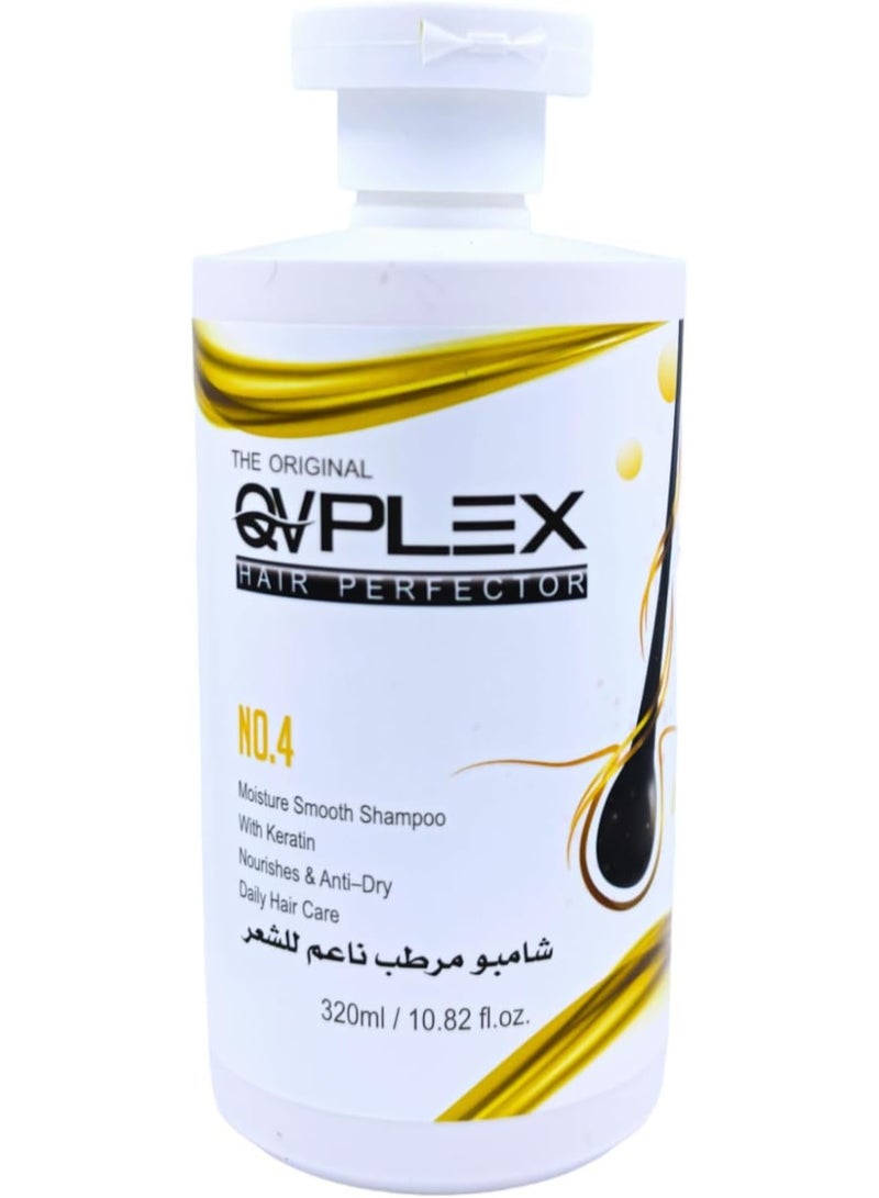 QVPLEX Moisture Smooth Shampoo + Creamy Leave in Keratin Conditioner + Bonding Oil for Strengthens and Repair - Image 2