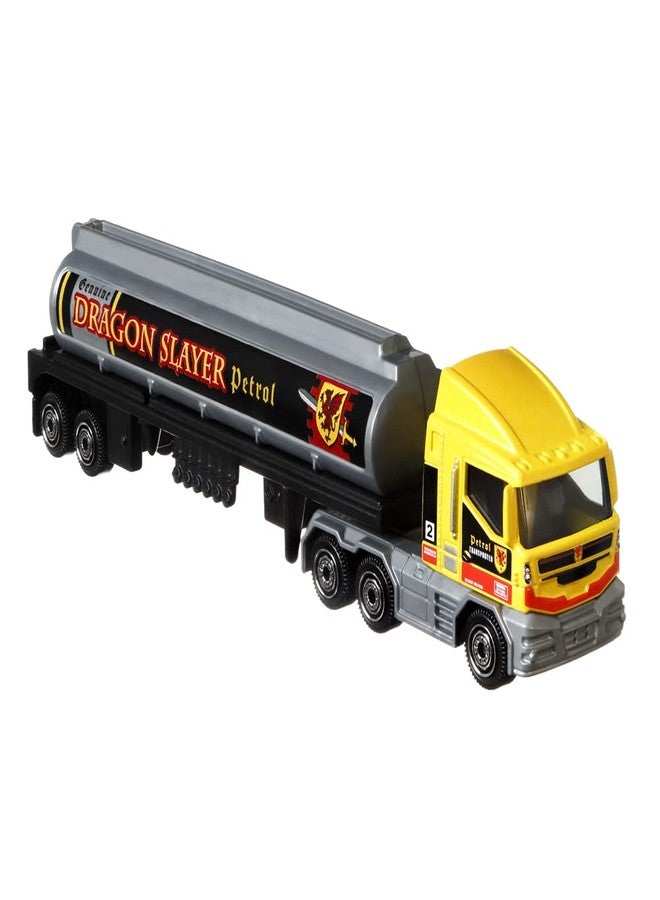Matchbox Convoys Collectible Cars Die-cast Series - MBX Cabover Tanker Dragon Slayer Petrol and Badlander Pickup - Image 3
