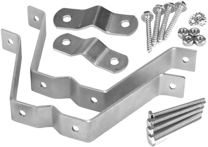 Heavy Duty Adjustable Wall Mount TV Antenna Pole Bracket Clamp For 1 5 Inch Diameter Metal Construction - Image 1