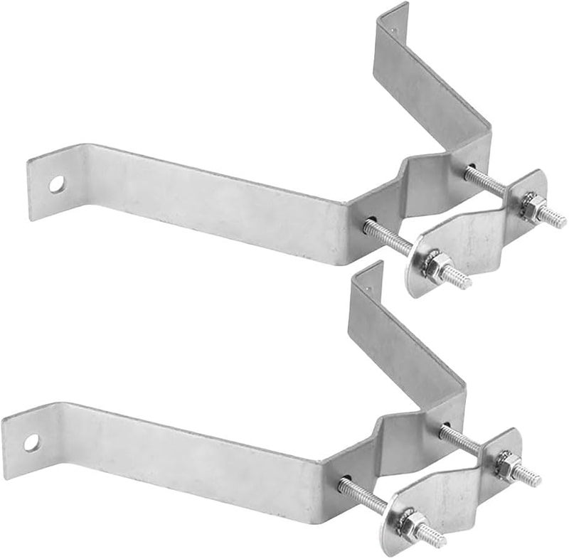 Heavy Duty Adjustable Wall Mount TV Antenna Pole Bracket Clamp For 1 5 Inch Diameter Metal Construction - Image 3