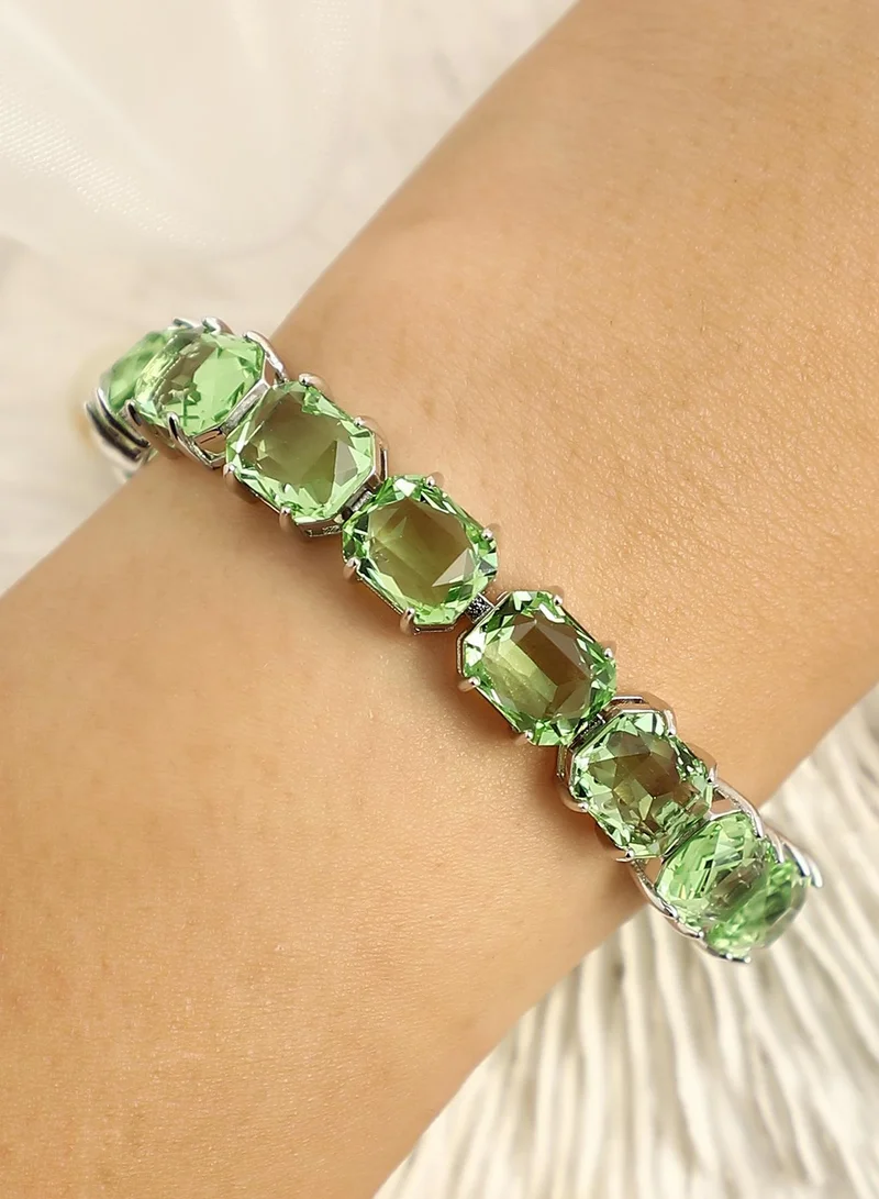 سوهي سوار تنس كريستال مستطيل مجوهرات