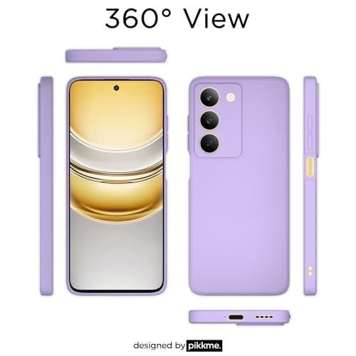 Pikkme Back Cover for Realme Narzo 80x 5G / Realme P3x 5G / Realme 14X 5G | Camera Protection Shockproof Soft Matte Silicone Bumper Case (Purple) - Image 4