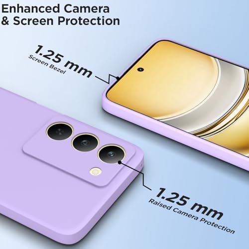 Pikkme Back Cover for Realme Narzo 80x 5G / Realme P3x 5G / Realme 14X 5G | Camera Protection Shockproof Soft Matte Silicone Bumper Case (Purple) - Image 2