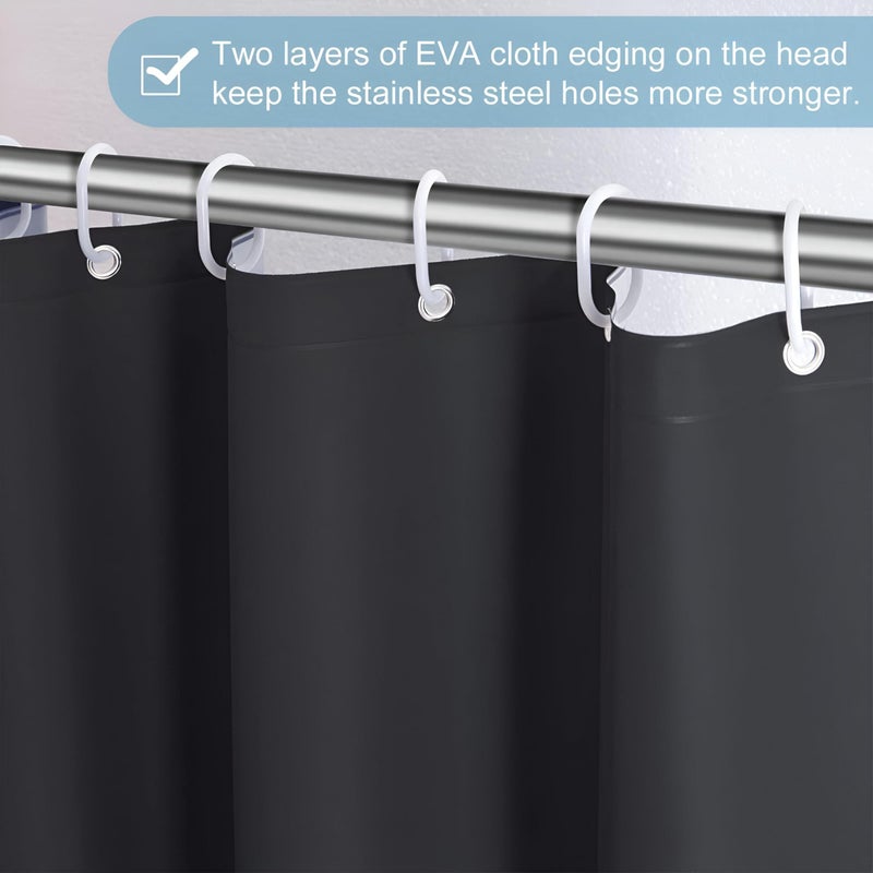 Bathtub Curtain - Mildew Proof Bathtub Curtain 180x180 Waterproof Protection Modern Design Features Glass Beads at Bottom Enhancing Your Shower Comfort. - Image 5