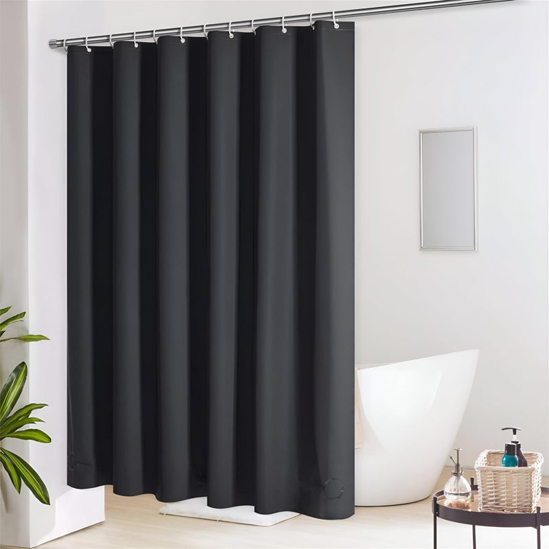 Bathtub Curtain - Mildew Proof Bathtub Curtain 180x180 Waterproof Protection Modern Design Features Glass Beads at Bottom Enhancing Your Shower Comfort. - Image 2