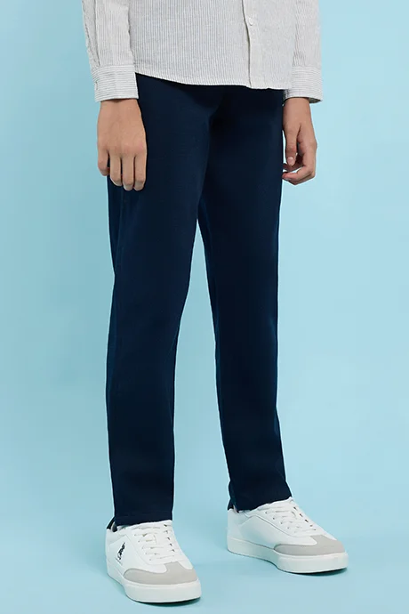 أر أند بي Solid Trousers with Button Closure
