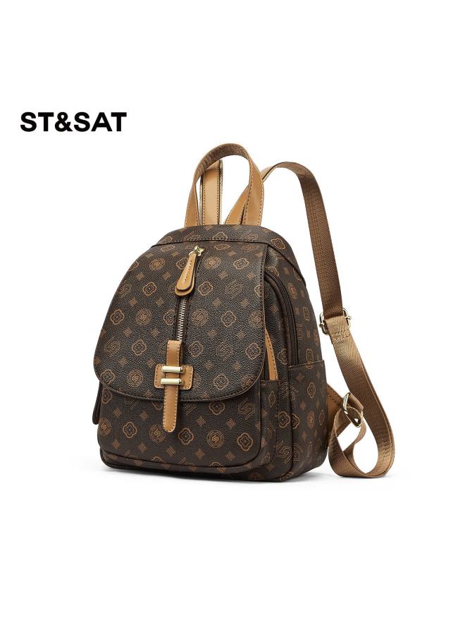 St&sat Women's Trendy Backpack Luxury Travel Bag Versatile Mom School Bag Gift For Wife - Image 3