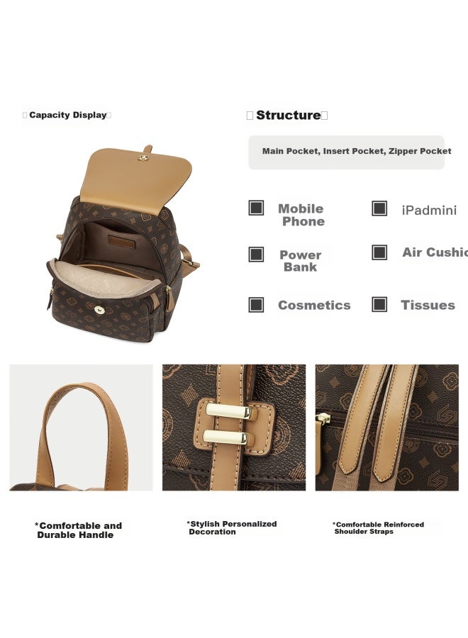 St&sat Women's Trendy Backpack Luxury Travel Bag Versatile Mom School Bag Gift For Wife - Image 5