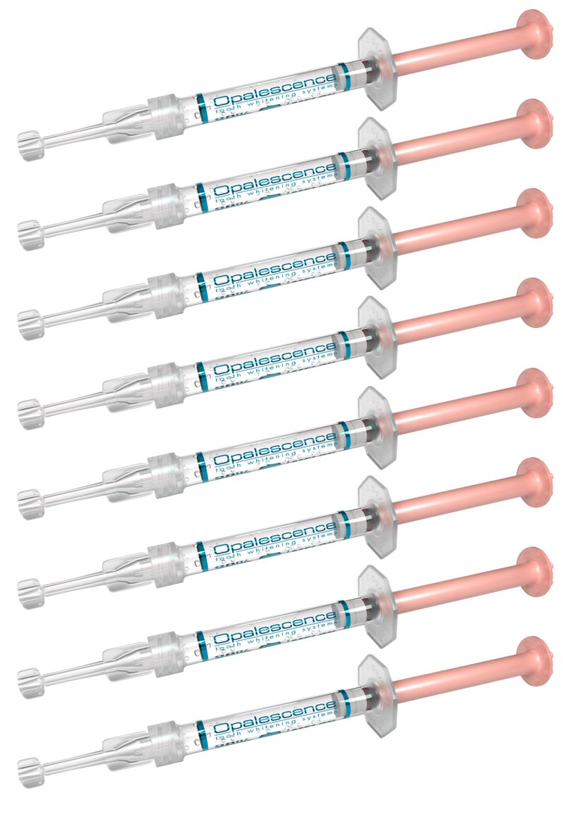 Opalescence 20% with PF Whitening Whitening Refill Kit (8 Syringes) Carbamide Peroxide. Made by Ultradent, in Melon Flavor. Tooth Whitening Refill Syringes - B-5401-4 - Image 1