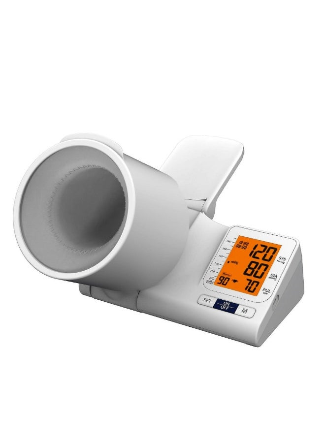 AiQUE D01 Automatic Electronic Blood Pressure Monitor for Upper Arm with 360° Mobile Cylinder Design, Voice Broadcast, HD Backlit Display, Abnormality Alert, Emergency Stop, Dual Power Supply and 2×99 User Memory Storage - Image 1
