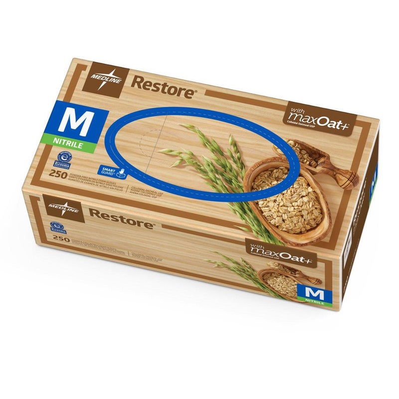 Medline Protective Disposable Gloves Medium OffWhite Unisex 250 Count