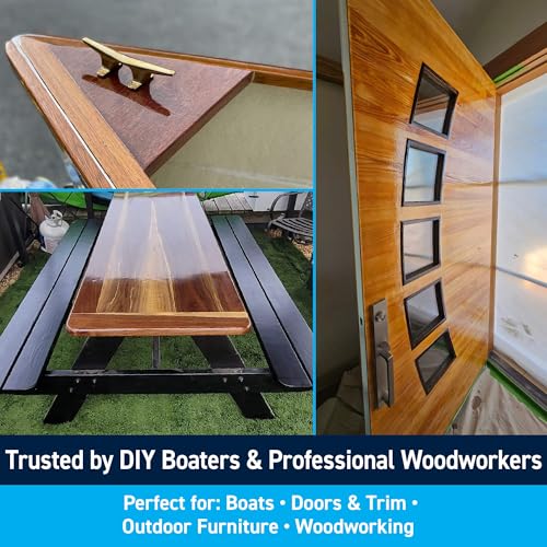 TotalBoat Lust Marine Varnish, High Gloss and Matte Finish for Wood, Boats, Outdoor Furniture (Matte, Pint) - Image 2