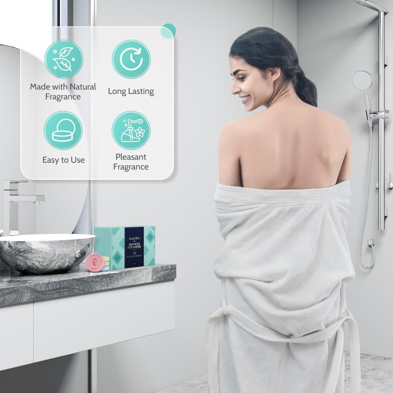 CalmNFiz طقم هدايا 30 حبة من بخاخات الاستحمام للنساء، قنابل استحمام مع 6 روائح، هدايا للعناية الذاتية للزوجة، هدايا سلة عيد الفصح للنساء، أفكار هدايا ليوم الأم و عيد الميلاد - Image 4