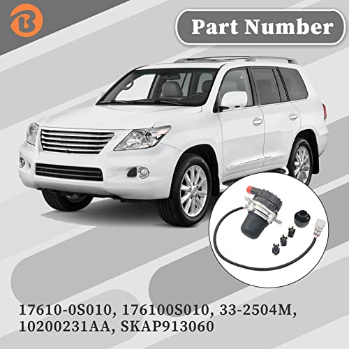 Bicos 17610-0S010 Secondary Air Injection Pump Compatible with 2007-2013 Toyo ta Sequoia Tundra LX570 4.6L 5.7L Smog Pump Replacement# 176100S010 - Image 3