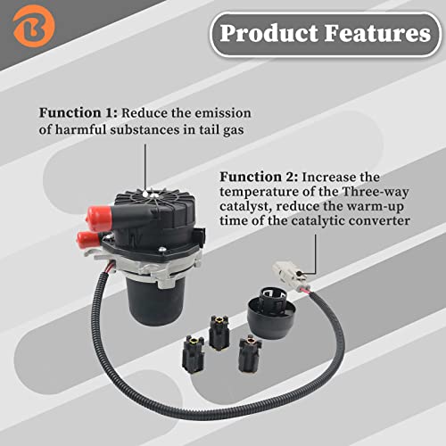 Bicos 17610-0S010 Secondary Air Injection Pump Compatible with 2007-2013 Toyo ta Sequoia Tundra LX570 4.6L 5.7L Smog Pump Replacement# 176100S010 - Image 5