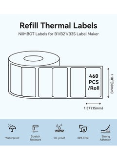 B1/B21/B3S/K3 NIIMBOT Labels, 1.2''x0.6''x2(30x15mmx2) Labels Refill for Label Maker, Waterproof, Oil-Proof and Tear-Proof Sticker Labels for Jar/Spice/Gift, White - pzsku/Z8D55AF56D486578044ACZ/45/_/1733377066/f1e7f428-fc1f-4097-abad-d50ad4f76d0f