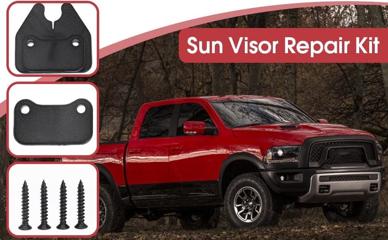 Seweder Sun Visor Repair Aluminum Sun Visor Clip Fix Kit for Dodge RAM 1500 Trucks 2019 2020 2021 2022 2023 - Image 5