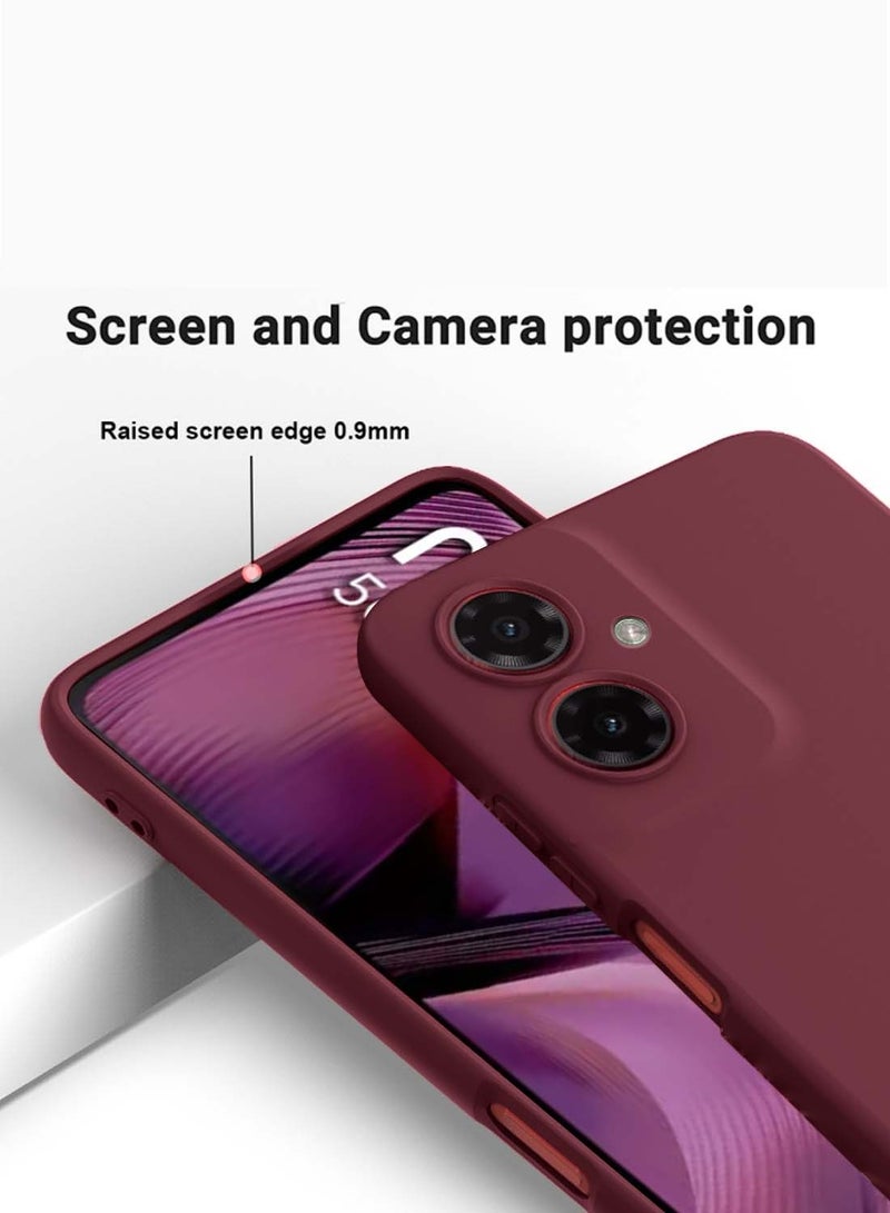 دبليو تيك موتورولا موتو G55 5G 2024 غطاء جراب سيليكون سائل ناعم ممتاز - كستنائي - Image 2