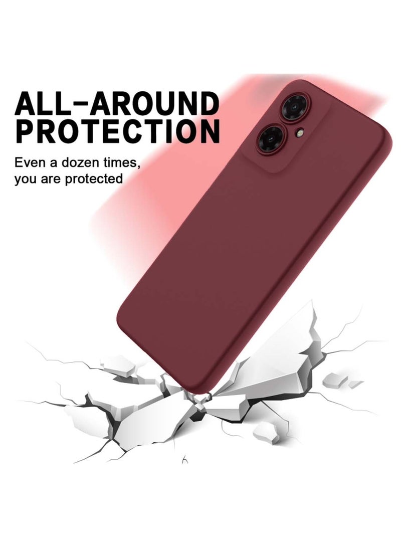 دبليو تيك موتورولا موتو G55 5G 2024 غطاء جراب سيليكون سائل ناعم ممتاز - كستنائي - Image 3