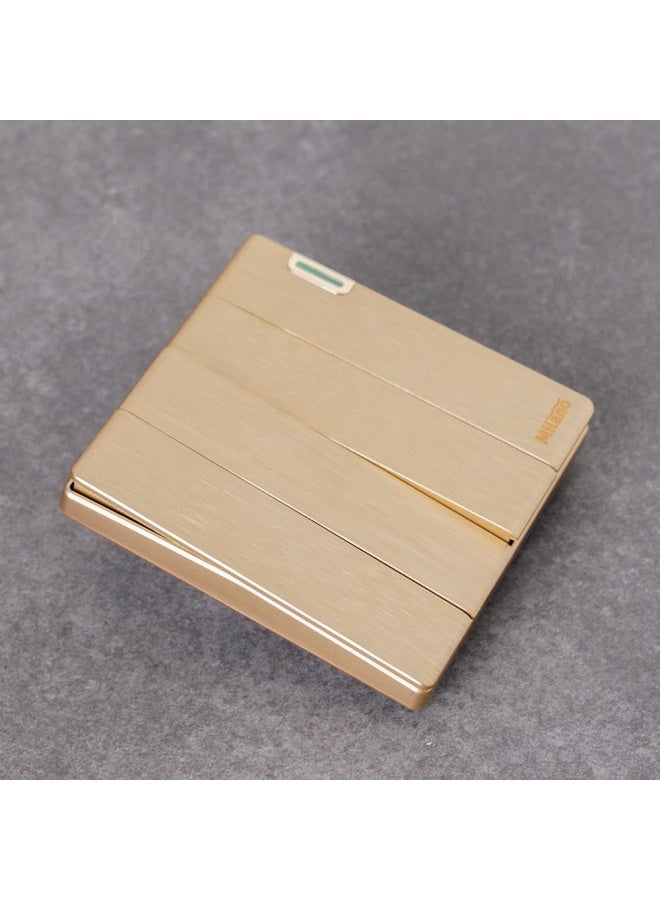 DANUBE HOME Milano 10A 4G 1W Switch Electrical Switches Sockets Outlets For Home Appliances Office Hotel Conventional Construction Project Aura Gld - Image 2
