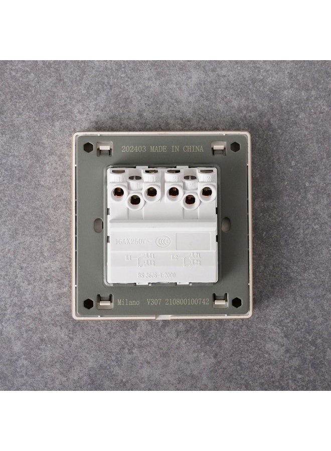 DANUBE HOME Milano 10A 4G 1W Switch Electrical Switches Sockets Outlets For Home Appliances Office Hotel Conventional Construction Project Aura Gld - Image 3