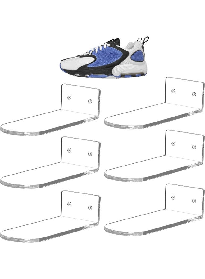 TPGP Shoe Display Shelf for Wall Floating Shoe Shelves Wall Mounted Clear Acrylic Sneaker Shelves to Show Top Shoes and Sneaker Collection or Shoes Box - Image 1