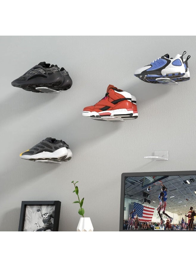 TPGP Shoe Display Shelf for Wall Floating Shoe Shelves Wall Mounted Clear Acrylic Sneaker Shelves to Show Top Shoes and Sneaker Collection or Shoes Box - Image 5
