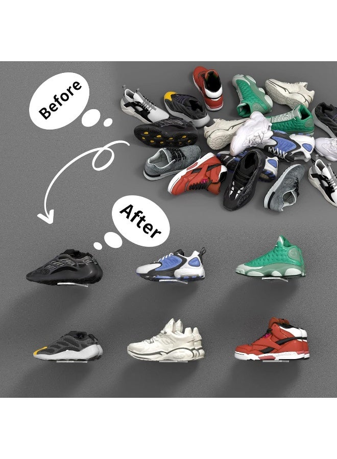 TPGP Shoe Display Shelf for Wall Floating Shoe Shelves Wall Mounted Clear Acrylic Sneaker Shelves to Show Top Shoes and Sneaker Collection or Shoes Box - Image 4