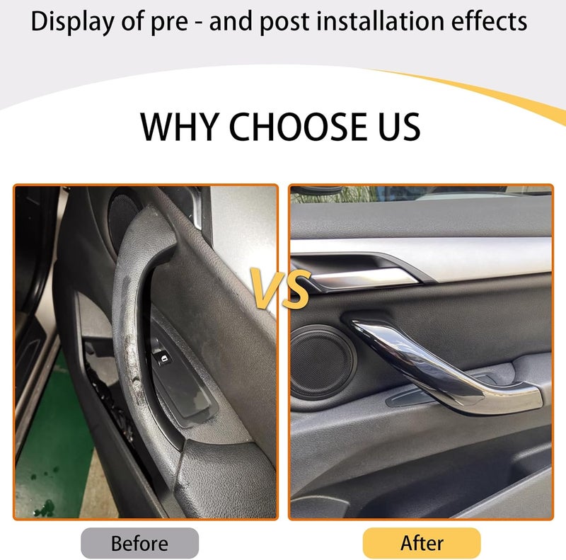 CHUANGHUI Car Door Handle for BMW X2 F39 X1 E84 F48 2010-2023 Interior Door Handles Replace Cover Car Door Handle Accessories (X1 X2 F39 F48 Piano Black) Condition adaptive build - Image 2