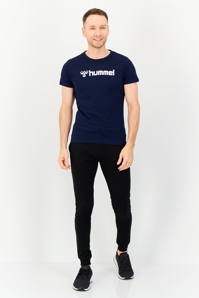 Hummel تي شيرت تدريب قصير الأكمام للرجال، رياضي، Navy - Image 4