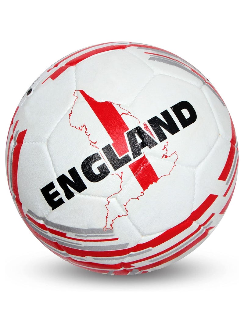Nivia Country Color Endland Football | Size 5 | Machine Stitched | Rubberized Molded | 12 Panel | Waterproof | Soccer Ball - Image 1
