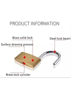 COWOX Cowox Brass Polished Weatherproof Security PadlockKeyed LockDoor Lock with 3 Keys for Tool BoxShuttersGateShopOfficeMain Door75 MM  - Image 3